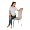 Étkezőszék, bézs Dulux Velvet szövet/króm, GERDA NEW
