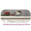 Alsószekrény, fehér magas fényű HG, LINE D803