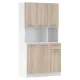 Hatajtós szekrény, fehér/sonoma tölgy, PELION NEW