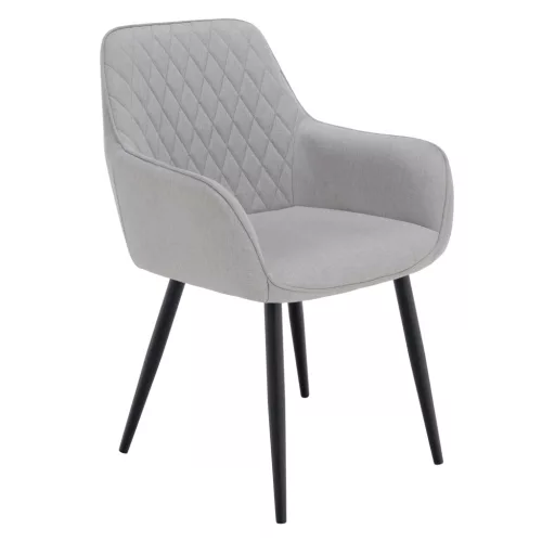 Design fotel, világosszürke/fekete, OSKOR