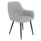 Design fotel, világosszürke/fekete, OSKOR