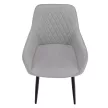 Design fotel, világosszürke/fekete, OSKOR
