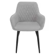 Design fotel, világosszürke/fekete, OSKOR