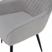 Design fotel, világosszürke/fekete, OSKOR
