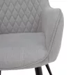 Design fotel, világosszürke/fekete, OSKOR