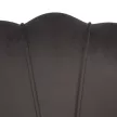 Art-deco stílusú fotel, szürkésbarna Velvet szövet/gold arany króm, NOBLEO