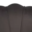 Art-deco stílusú fotel, szürkésbarna Velvet szövet/gold arany króm, NOBLEO