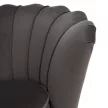 Art-deco stílusú fotel, szürkésbarna Velvet szövet/gold arany króm, NOBLEO