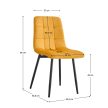 Szék, sárga Velvet szövet/fekete, RAMITA TYP 3