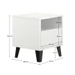 Éjjeliszekrény, fehér, BOGAN 1S