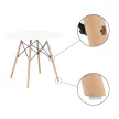 Étkezőasztal,  fehér/bükk, átmérő 90 cm, GAMIN 2 NEW 90