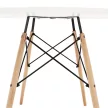 Étkezőasztal,  fehér/bükk, átmérő 90 cm, GAMIN 2 NEW 90