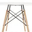 Étkezőasztal,  fehér/bükk, átmérő 90 cm, GAMIN 2 NEW 90