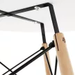 Étkezőasztal,  fehér/bükk, átmérő 90 cm, GAMIN 2 NEW 90
