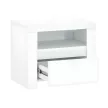 Éjjeliszekrény 1S, fehér fényes, LINDY