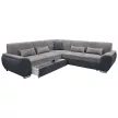 Ülőgarnitúra, sötét szürke/szürke Soro anyag, balos, kivitel, EMILY