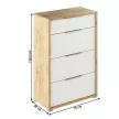 komód fiókokkal, artisan tölgy/fehér, RIOMA TYP 22
