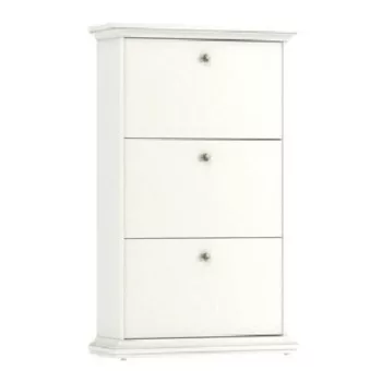 Cipősszekrény, DTD fóliázott/MDF festett, fehér, PARIS