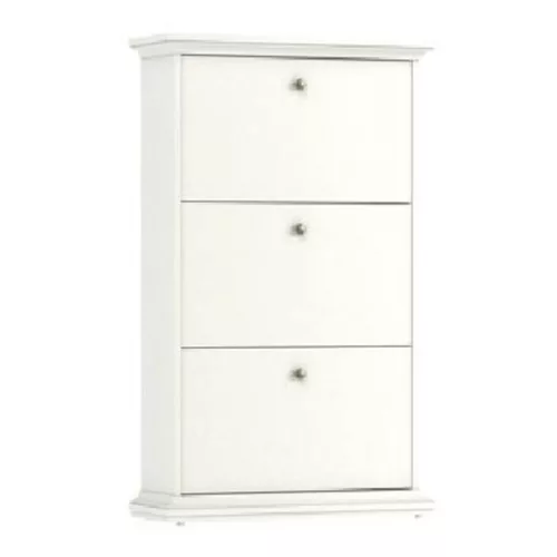 Cipősszekrény, DTD fóliázott/MDF festett, fehér, PARIS