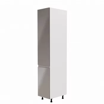  Élelmiszer szekrény, fehér/szürke extra magasfényű, balos, AURORA D40SP