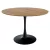 Étkezőasztal, kerek, tölgy/fekete, átmérő 110 cm, REVENTON NEW