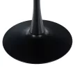Étkezőasztal, kerek, tölgy/fekete, átmérő 110 cm, REVENTON NEW
