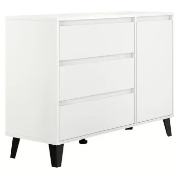 Komód, fehér, BOGAN NEW 1D3S