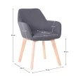 Dizájnos fotel, sötétszürke/bükk, CLORIN NEW