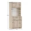 Négyajtós szekrény, sonoma tölgy, DOMIS NEW