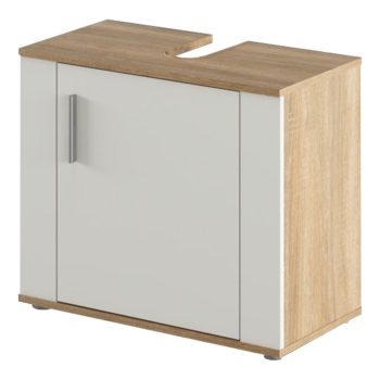   Szekrény mosogató alá, sonoma tölgy/matt fehér, LESSY NEW 02