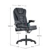 Irodai szék masszázs funkcióval, fekete, TYLER NEW