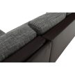 Sarokülőgarnitúra, barna/szürkésbarna melír, TRAMP