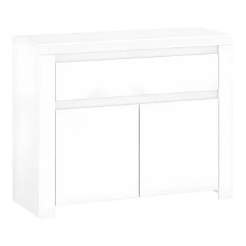 Komód 2D1S, fehér fényes, LINDY