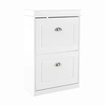 Cipőpolc, 2-soros, fehér, SEBER TYP 1