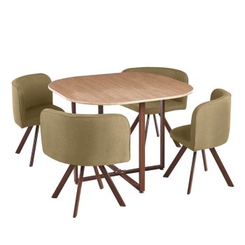 Étkező szett 1+4, világosbarna/természetes, BEVIS NEW