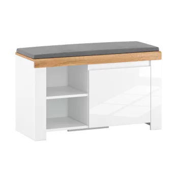 Cipősszekrény 1D, fehér/wotan tölgy, VILGO