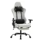 Irodai/gamer szék, fehér/fekete, PAPIBAS