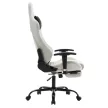 Irodai/gamer szék, fehér/fekete, PAPIBAS
