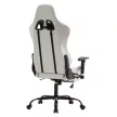 Irodai/gamer szék, fehér/fekete, PAPIBAS