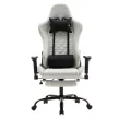 Irodai/gamer szék, fehér/fekete, PAPIBAS
