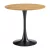 Étkezőasztal, tölgy/fekete, átmérő 80 cm, REVENTON NEW