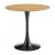 Étkezőasztal, tölgy/fekete, átmérő 80 cm, REVENTON NEW