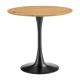 Étkezőasztal, tölgy/fekete, átmérő 80 cm, REVENTON NEW
