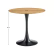 Étkezőasztal, tölgy/fekete, átmérő 80 cm, REVENTON NEW