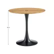 Étkezőasztal, tölgy/fekete, átmérő 80 cm, REVENTON NEW