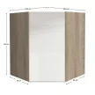 Felsőszekrény, sarok, fehér magas fényű HG, LINE