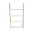 4 polcos állvány, fehér/természetes, KOEN TYP 2