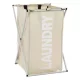 Szennyestartó kosár szövetből, szürke-bézs, LAUNDRY TYP 1