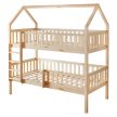 Montessori emeletes ágy pótággyal, természetes, VENITA TYP 1