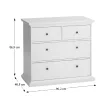 Komód, DTD fóliázott/MDF festett, fehér, PARIS 76716